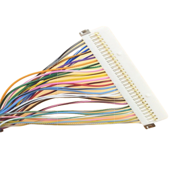 Enchufe llevado del Pin de  30 de la asamblea de cable del arco iris LVDS del convertidor del Lcd 40 a Pin DF13-40DP