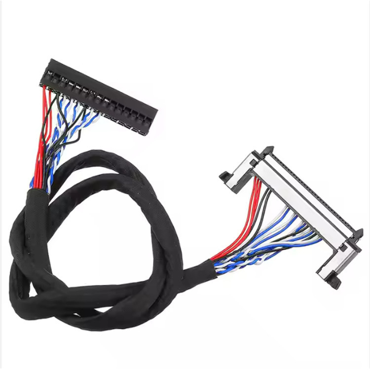 Pin 1.0m m del cable 30 de la exhibición de UL1571 28AWG Lvds al conector pin 2.0m m de Du Pont 2*15