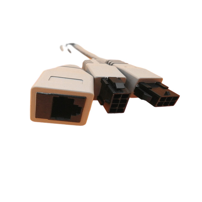 Asambleas de cable de encargo de Molex43025-2400 3.0m m a Pin femenino 6 del zócalo RJ45 Molex 4.2m m