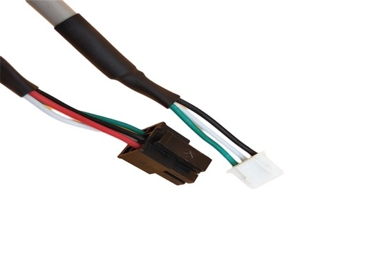 El micrófono del arnés de cable del Pvc cupo el conector negro de 3.0m m 2*2p Molex 43025 4 a Pin Jst - Xh 2464