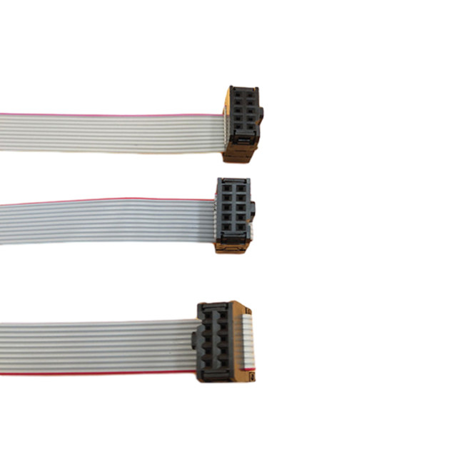 Asamblea de cable plana de cinta de la herramienta de la encrespadura con el conector hembra de la echada del Pin 2.54m m de IDC 10