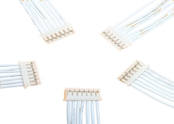 Arnés de cable de encargo blanco UL1007 cada conector hembra del lado PHR-7 Pa66 pH 2.0m m