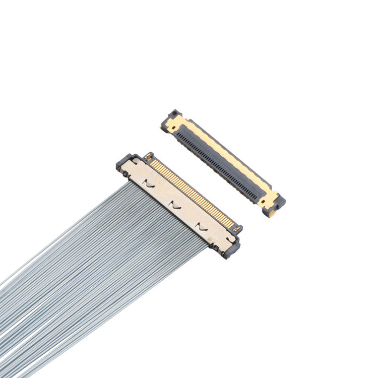 Aplicación de microcables coaxial con KEL XSL20-48S 0,25 mm de inclinación, 44AWG y 46AWG