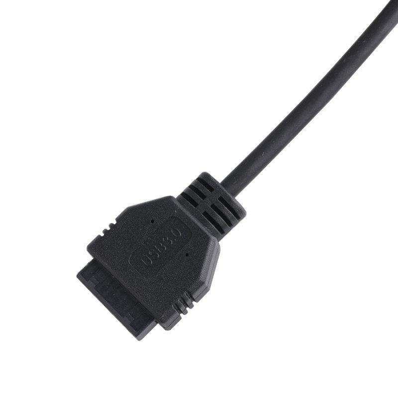 20P Femenino USB 3.0 Tipo-C para el cable de adaptador de IDC Resistente interno El cable de PVC negro OEM ODM