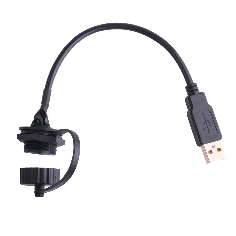 El USB 2,0 un conector hembra con el escudo y el casquillo a USB 2,0 un usb telegrafía hecho a medida