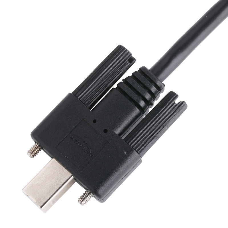 trenza Negro UL conector de impresora cable USB 2.0 Tipo A a Tipo B bloqueo