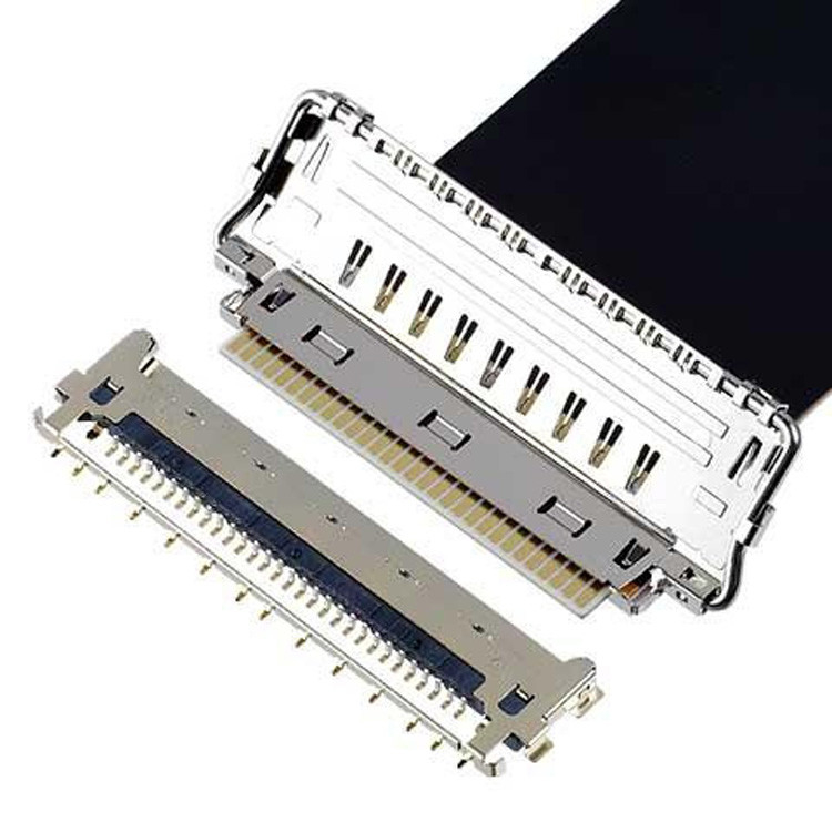 Cable microcoaxical totalmente blindado con conexión a tierra de varios puntos 20862-040T01 40P conector de enchufe FPC de tipo de apareamiento horizontal