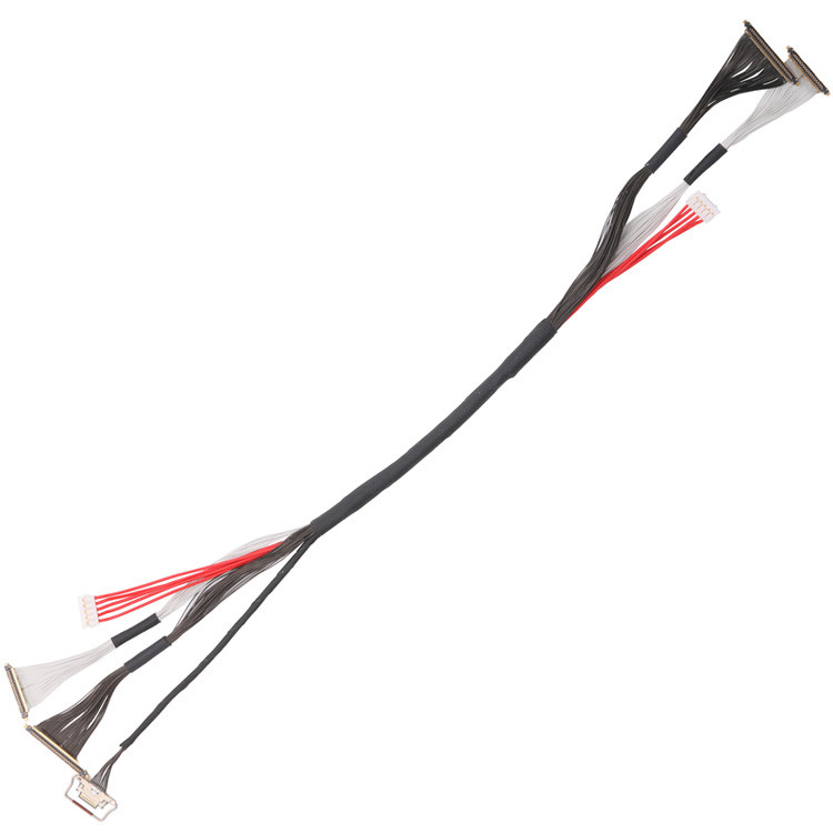 I-PEX 20531-034T-01 con un tono de 0,25 mm Cable personalizado a 20633-210T-02S con el mismo tono de 0,25 mm