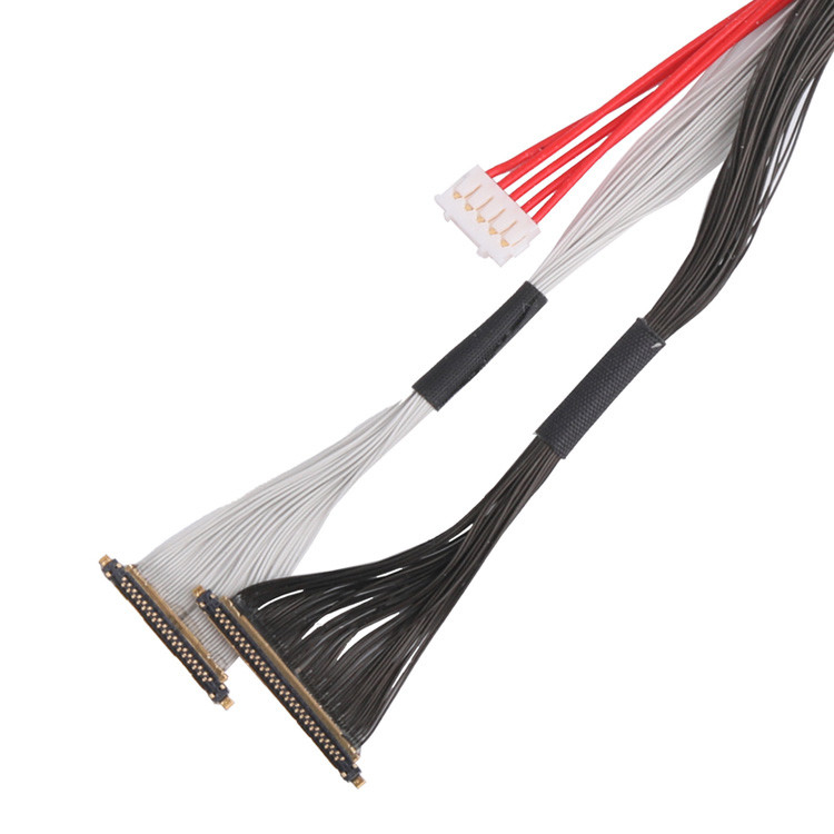 I-PEX 20531-034T-01 con un tono de 0,25 mm Cable personalizado a 20633-210T-02S con el mismo tono de 0,25 mm