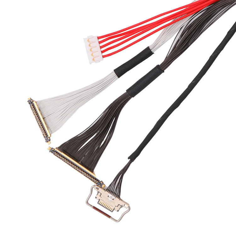 I-PEX 20531-034T-01 con un tono de 0,25 mm Cable personalizado a 20633-210T-02S con el mismo tono de 0,25 mm