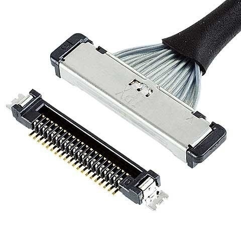 CABLINO Cable Micro Coaxial 20380 50P Conector I-PEX 20380-050T-06 Lvds 0,4 mm de inclinación