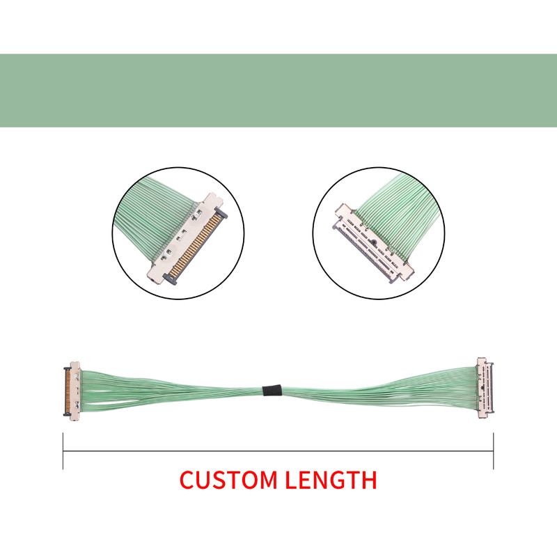 Pin micro 40 Pin Slim Plug Design del cable coaxial USL20-30SS-010-C 30 de la echada de KEL 0.4m m