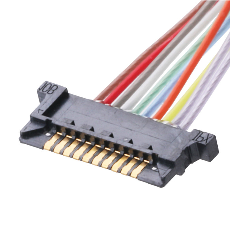 Conector de cable coaxial de Lvds para el Pin de la echada 10 del monitor LCD DW-5 20598-010T-02 0.5m m