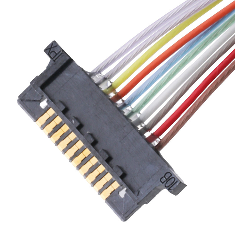 Conector de cable coaxial de Lvds para el Pin de la echada 10 del monitor LCD DW-5 20598-010T-02 0.5m m