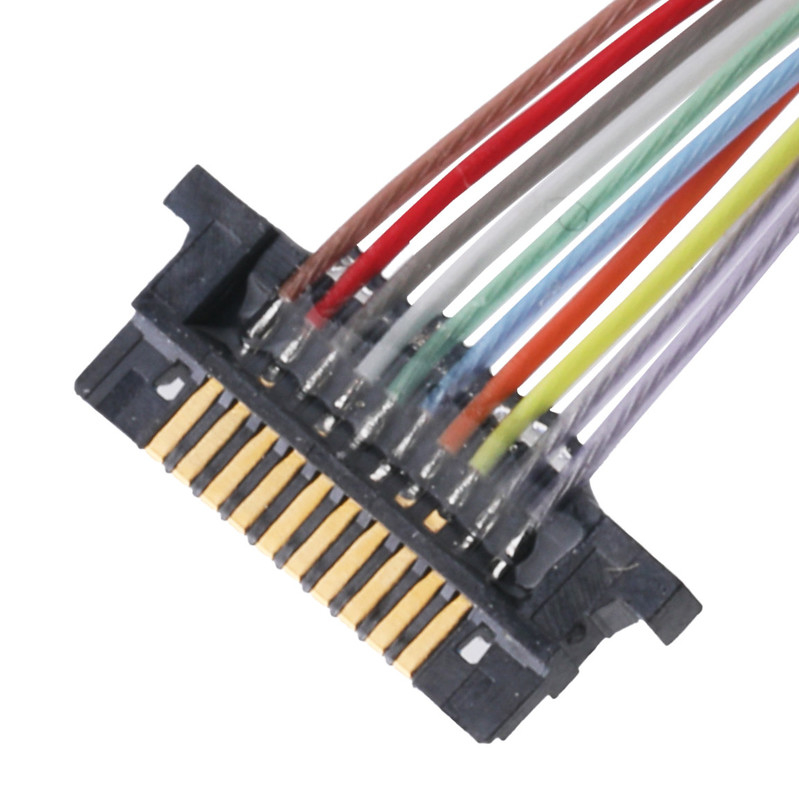 Conector de cable coaxial de Lvds para el Pin de la echada 10 del monitor LCD DW-5 20598-010T-02 0.5m m