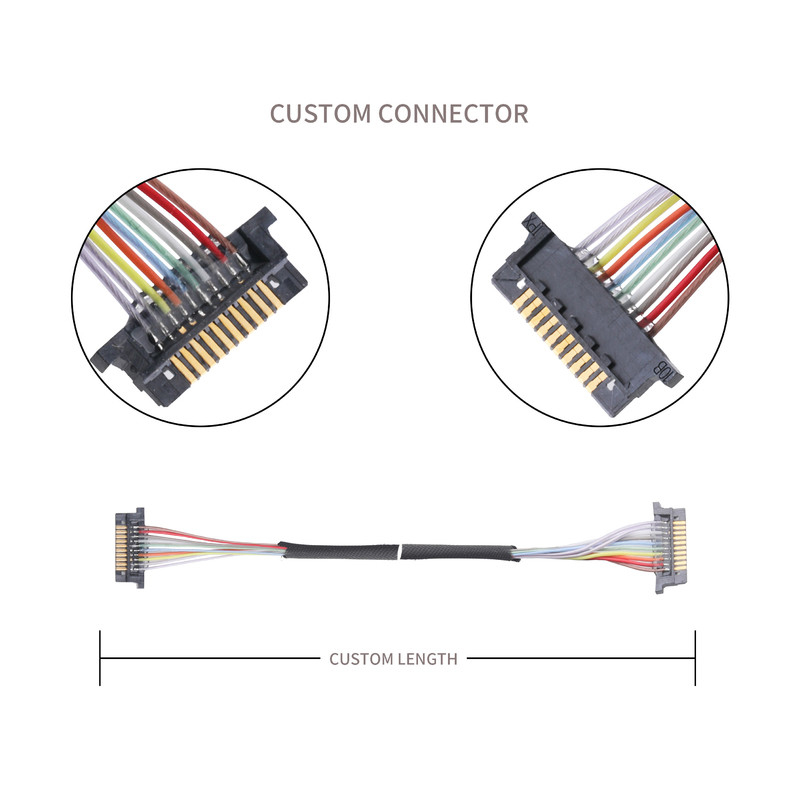 Conector de cable coaxial de Lvds para el Pin de la echada 10 del monitor LCD DW-5 20598-010T-02 0.5m m