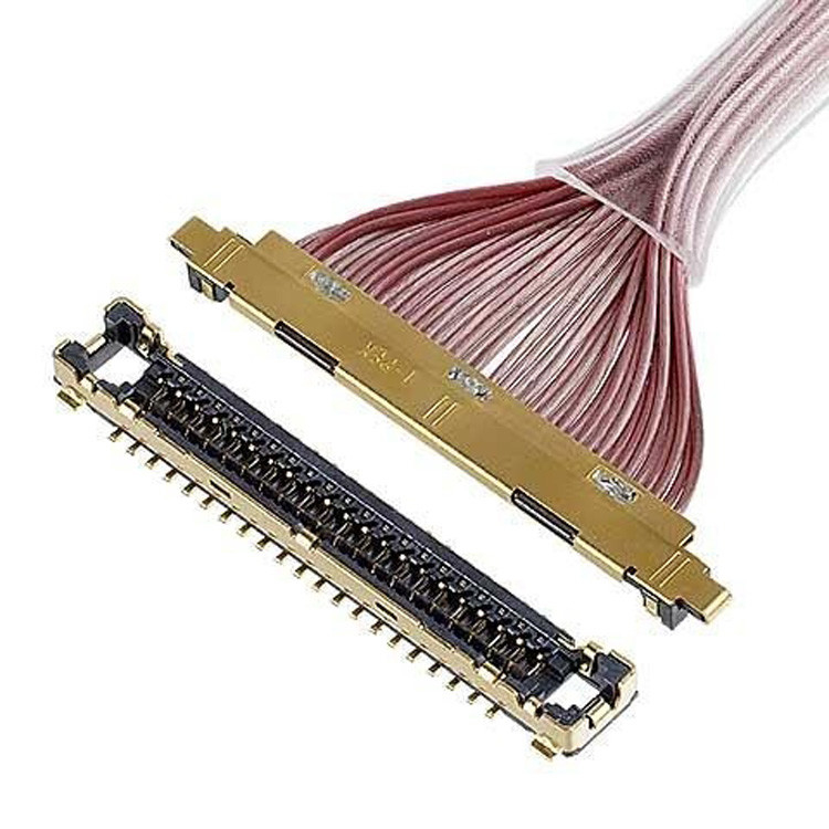 Tipo de conector de acoplamiento vertical en ángulo recto Micro-coaxial CABLINE-UX II 20531 20532 20533 040T 040E 2799-040 Pitch