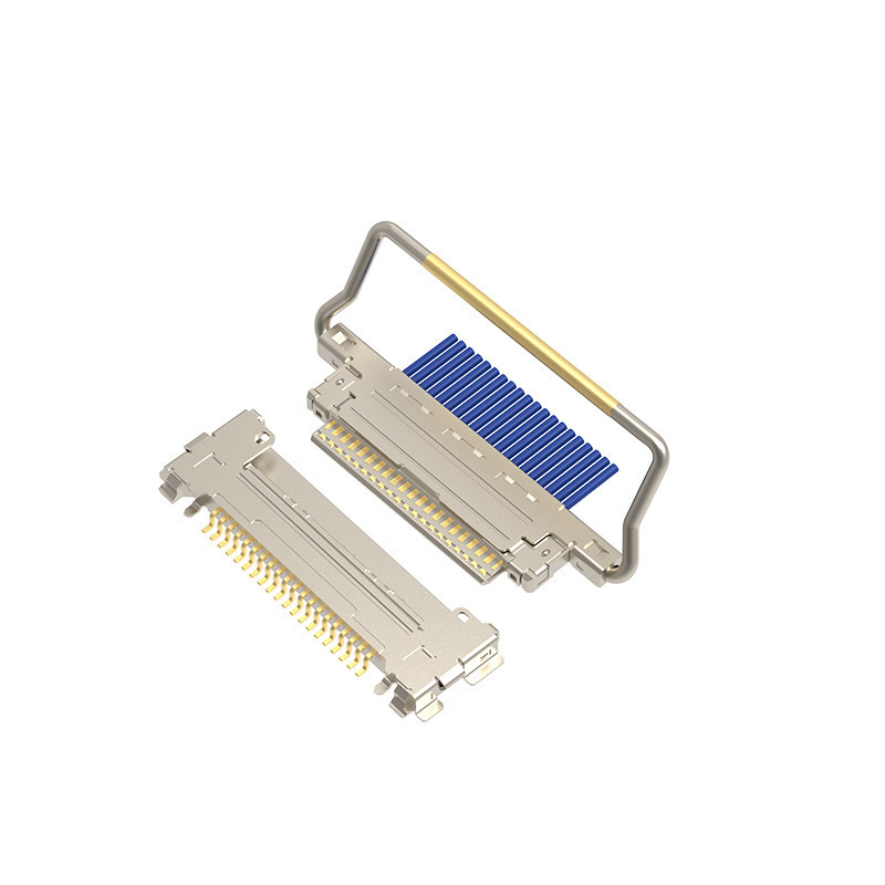 El cable coaxial micro 20846-040T-01 de CABLINE®-VS II Lleno-protegió con el cable mecánico del conector pin de los lvds 40 de la cerradura