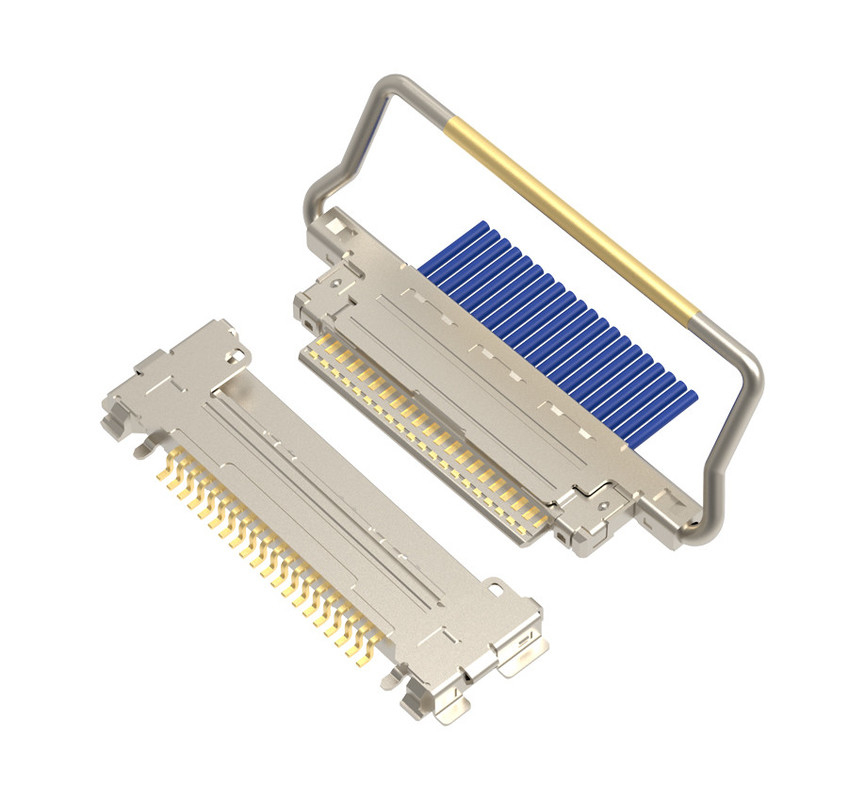 Cable coaxial micro de CABLINE-CA 20pin 20633-220T-01S echada de 0,4 milímetros, tipo de acoplamiento horizontal conector Micro-coaxial