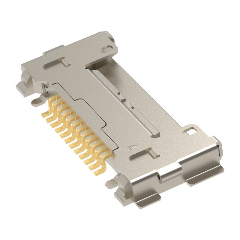 Enchufe de CABLINE-CA 12pin20633-212T-01S para la asamblea de cable coaxial micro echada de 0,4 milímetros, tipo de acoplamiento horizontal