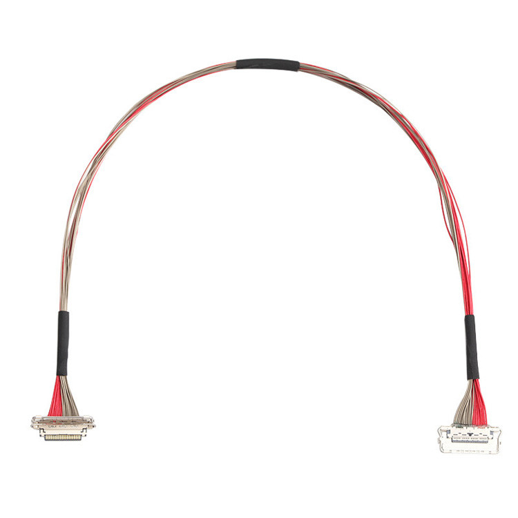 Fabrica personalizado I-PEX 20679-020T-01 0,4 mm Pitch 20 pin LVDS Cable coaxial 220 mm