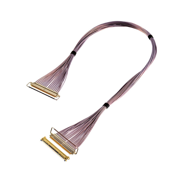 CABLINE-CAP 64 Gbps PAM4 81863-100B-01 50P 0,4 mm Pitch Tipo de acoplamiento horizontal Micro-coaxial Asamblea de cable OEM / ODM