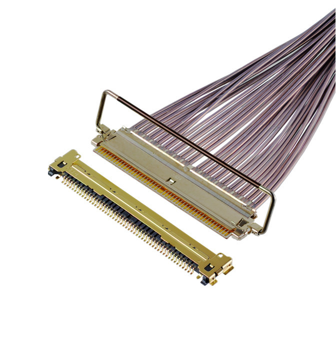CABLINE-CAP 64 Gbps PAM4 81863-100B-01 50P 0,4 mm Pitch Tipo de acoplamiento horizontal Micro-coaxial Asamblea de cable OEM / ODM