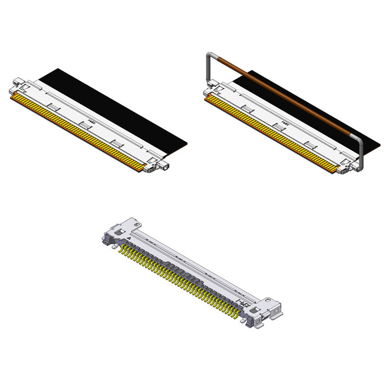 I-PEX CABLINE-CAF 40P Conectores de cable coaxial para automóviles 20858-040T-01 Dirección de apareamiento de 40 pines Horizontal