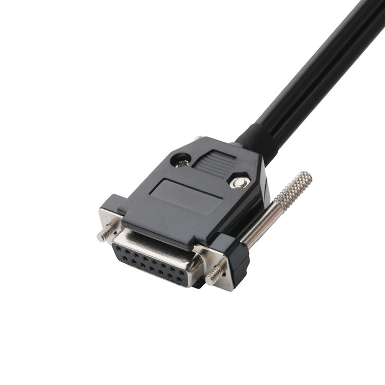 Conectores de cable industrial personalizados, tono de 3,0 mm DB-15P Femenino a HSG 43025-0800 y tono de 5,8 mm 691352710003