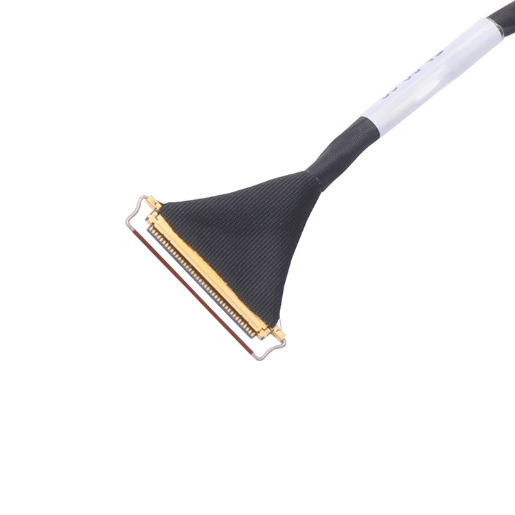 Conector micro-coaxial de tipo de acoplamiento horizontal para ensamblaje de cable Lvds de 40 pines personalizado con cable Lcd Lvds de 0,5 mm de altura