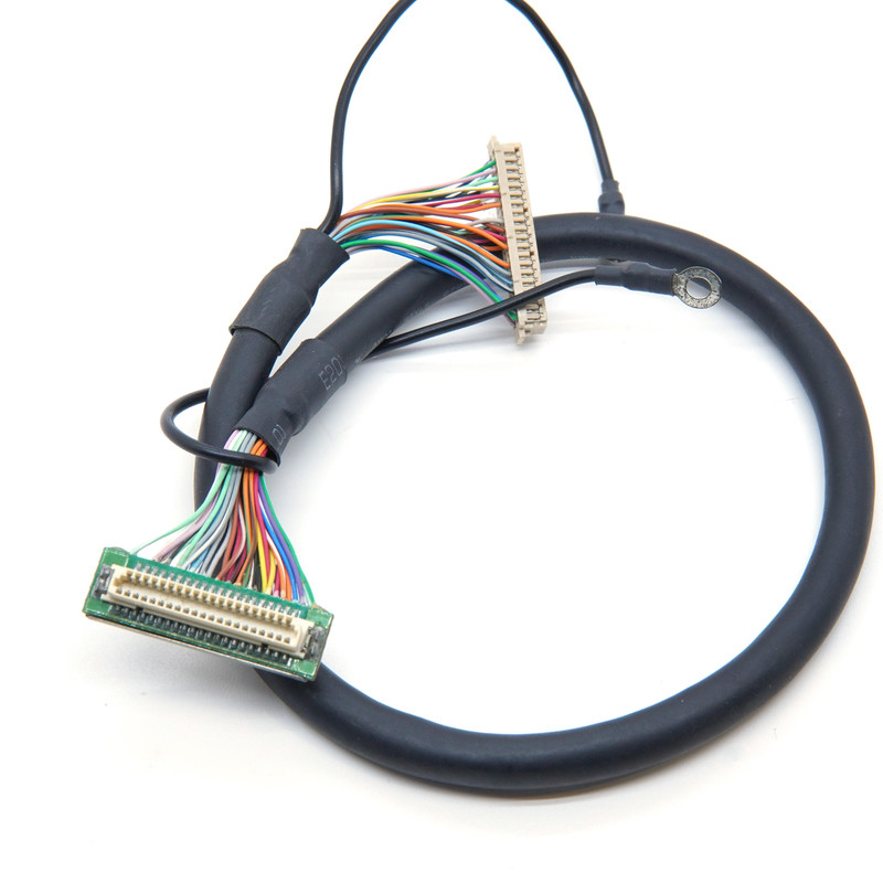 DF9 41P Arnés de alambre médico de grado industrial  DF9 41 Cable de pantalla de pines Female Hot Press Flat Connect