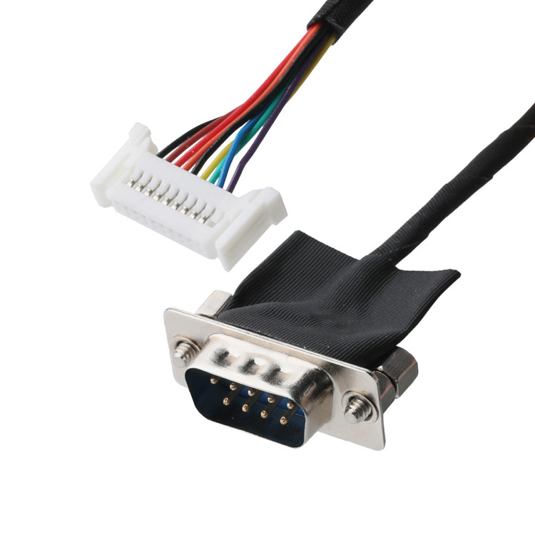 Conjunto de cable DB-9Pin LVDS D-SUB-9P Soldador masculino a TU1.0 20Pin TU1002HN0-20 Conector de cable OEM / ODM