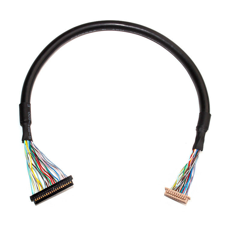El conjunto de cable LVDS con un tono de 1,0 mm y 32AWG, utilizando el conector LCD  DF13-20DS-1.25C