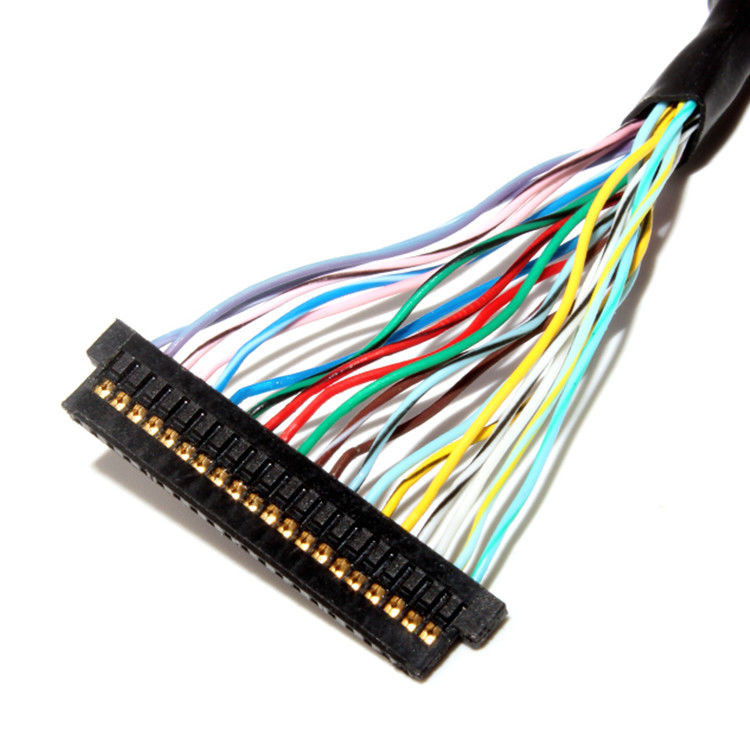 El conjunto de cable LVDS con un tono de 1,0 mm y 32AWG, utilizando el conector LCD  DF13-20DS-1.25C