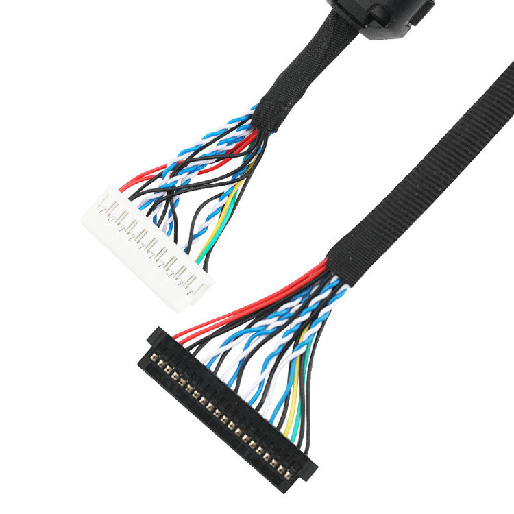 Un conjunto de cables LVDS EDP desde JST PHDR-20V hasta el cable de conector LVDS JAE FI-S20S