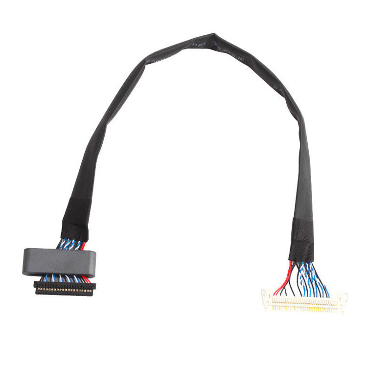 El conjunto del cable LVDS desde JAE FI-S20S hasta FI-X30HL, con un paso de 1,25 mm y calificado para 500VAC