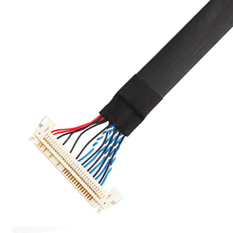 El conjunto del cable LVDS desde JAE FI-S20S hasta FI-X30HL, con un paso de 1,25 mm y calificado para 500VAC