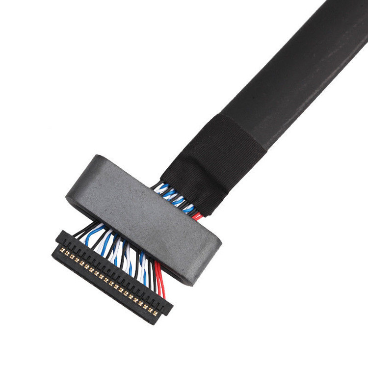 El conjunto del cable LVDS desde JAE FI-S20S hasta FI-X30HL, con un paso de 1,25 mm y calificado para 500VAC