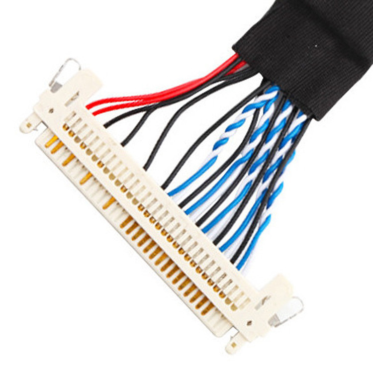 El conjunto del cable LVDS desde JAE FI-S20S hasta FI-X30HL, con un paso de 1,25 mm y calificado para 500VAC