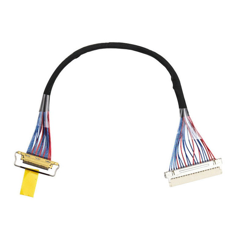 0.5mm Pitch 20453-220t-03 Lvds Cable Assembly Df19g-20s hasta I-Pex ISO14001