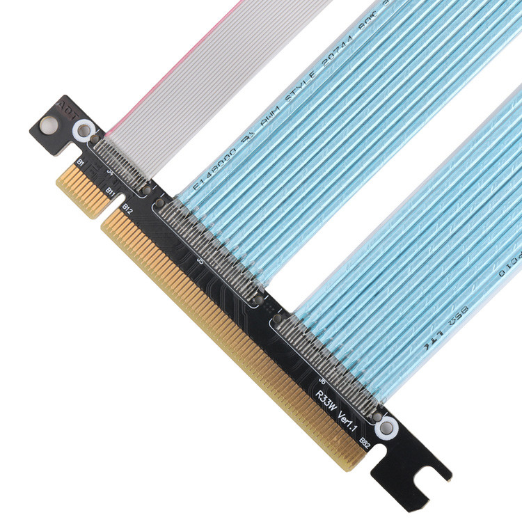 PCB Cable coaxial extremadamente fino PCIE gráficos de computadora tarjetas gráficas cable de adaptación de extensión
