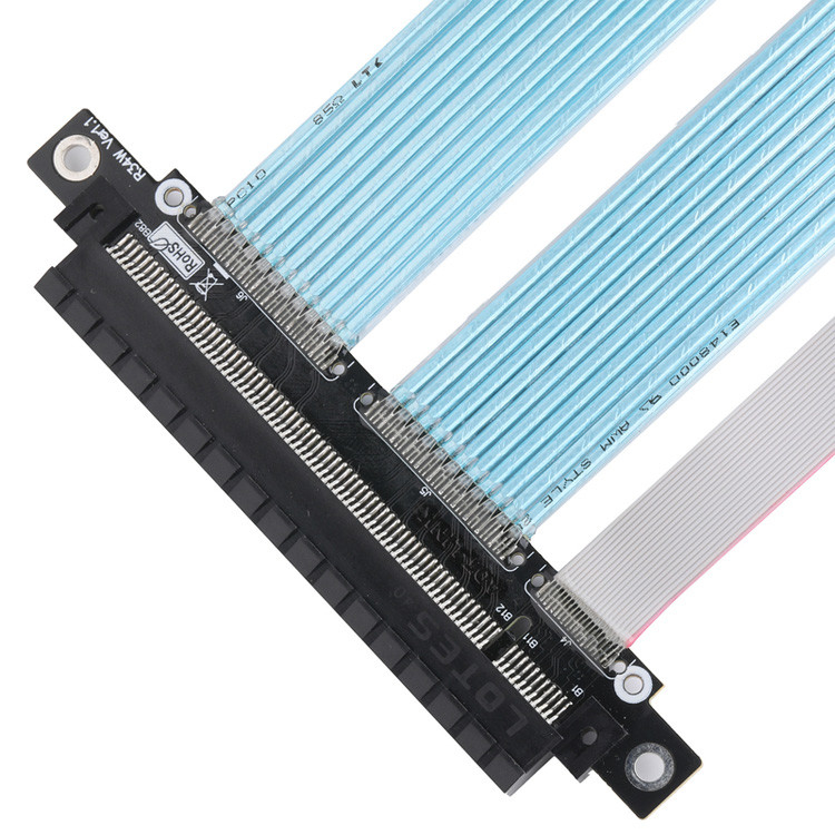 PCB Cable coaxial extremadamente fino PCIE gráficos de computadora tarjetas gráficas cable de adaptación de extensión