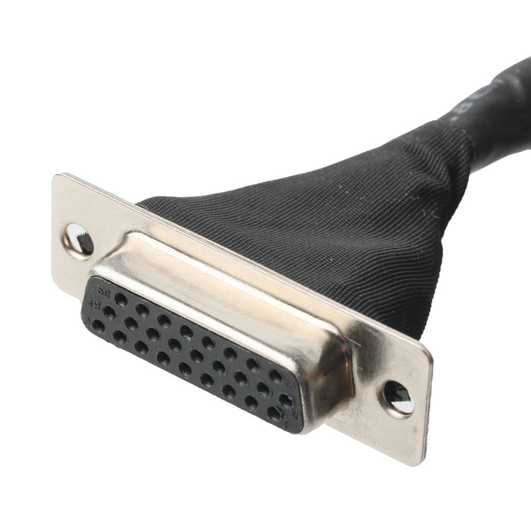 OEM / ODM LVDS cable de montaje de  DF13-40Pin con 1,25 mm de inclinación a HD-SUB 26P mujer soldadora UL 1007 20AWG cable