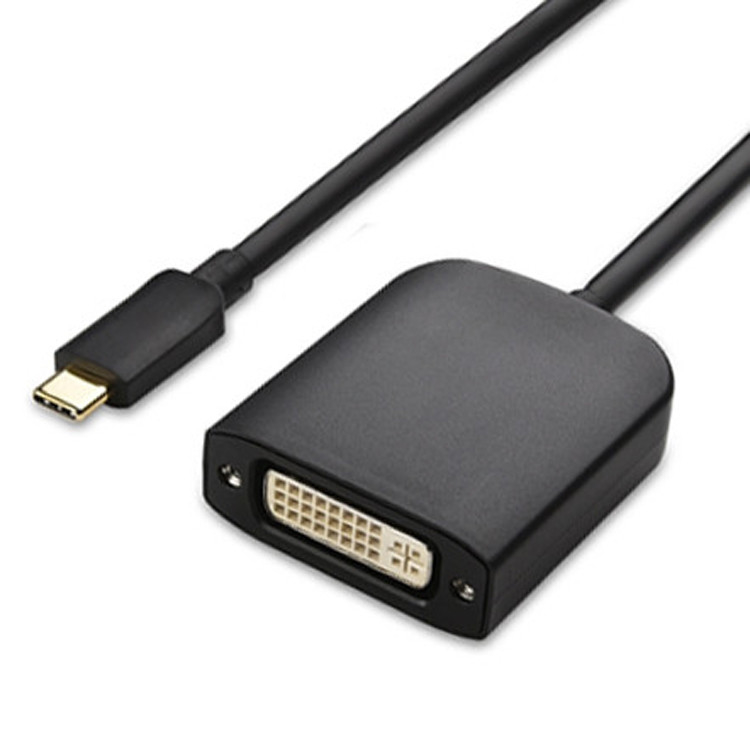 Adaptador USB Tipo C Hombre a Dvi I Mujer para proyección de cámara LCD