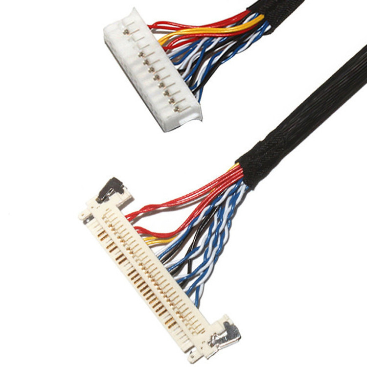 Personalizar longitud 2.0mm Pitch Lvds Cable Asamblea 30 Pin IPEX DF11-24DS-2C a FI-X3OHL OEM / ODM