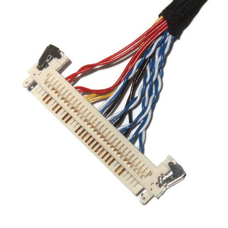 Personalizar longitud 2.0mm Pitch Lvds Cable Asamblea 30 Pin IPEX DF11-24DS-2C a FI-X3OHL OEM / ODM