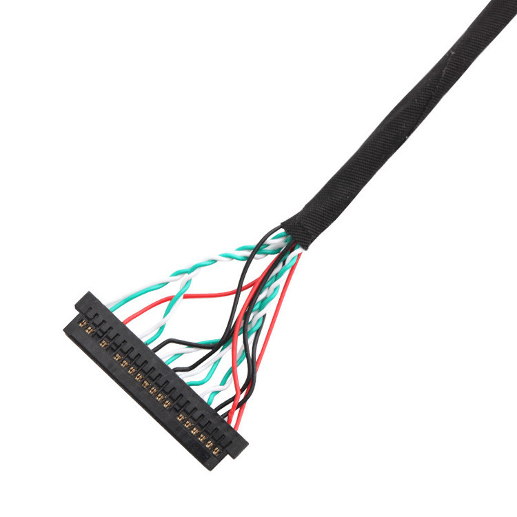 OEM/ODM 30 pin LVDS cable de ensamblaje WL1258h-20P a  DF13-2 Lvds conector de pantalla