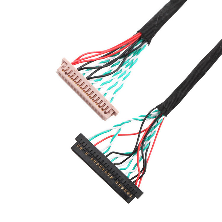 OEM/ODM 30 pin LVDS cable de ensamblaje WL1258h-20P a  DF13-2 Lvds conector de pantalla