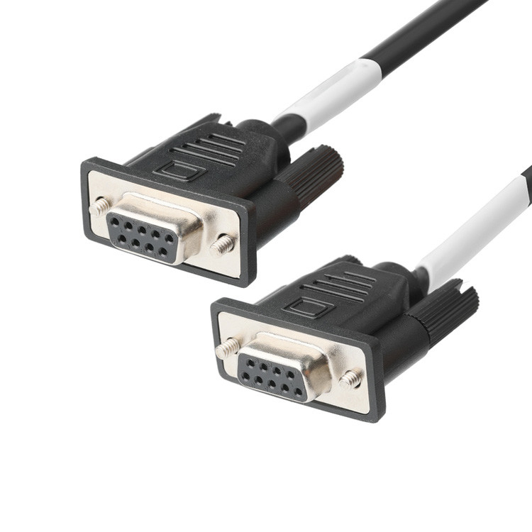 Conector masculino D-SUB-9Pin con tipo de soldadura, núcleo de caucho blanco y carcasa recubierta de níquel para conector femenino D-SUB-9Pin