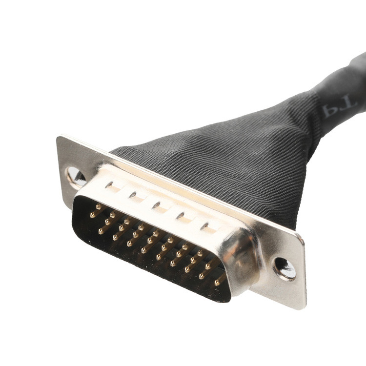 OEM/ODM El conjunto de cable LVDS desde JAE FI-RE51HL 51 pin a HD-SUB 26 pin Solder masculino UL 1007 20AWG cable